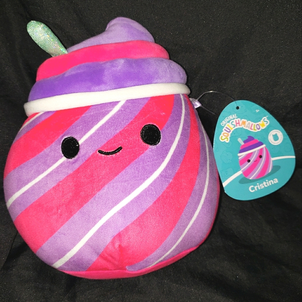 Squishmallows 7 - 8" Cristina the Slushie NWT neon JUNK FOOD SQUAD 2023 Kellytoy